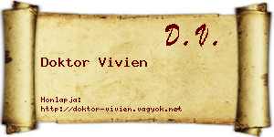 Doktor Vivien névjegykártya